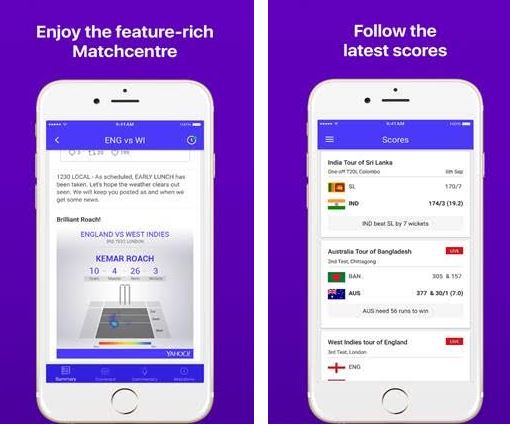 Yahoo Cricket app